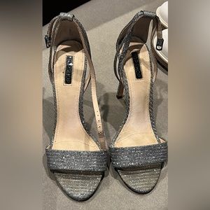 Glitzy silver heels from topshop size 9